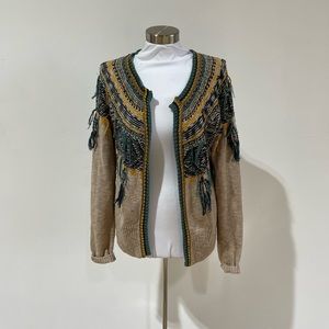Gimmicks by BKE cardigan with fringe detailing